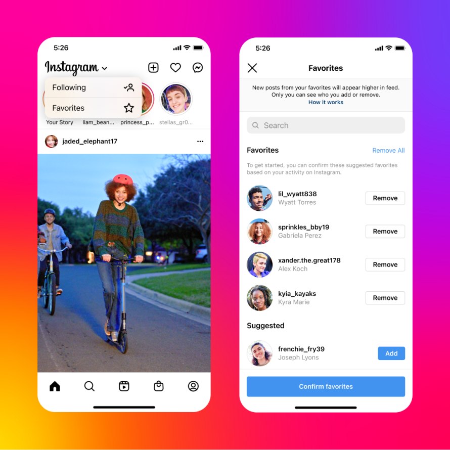 following-and-favorites-instagram-feature